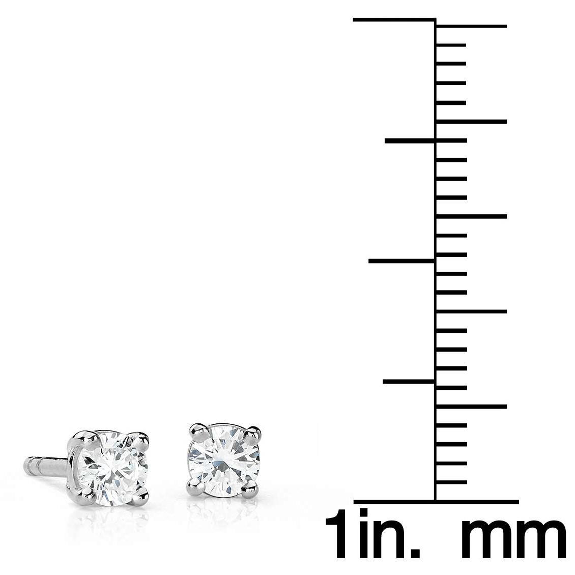 Contemporary Suzy Levian 14k White Gold Round cut White Diamond Stud Earrings