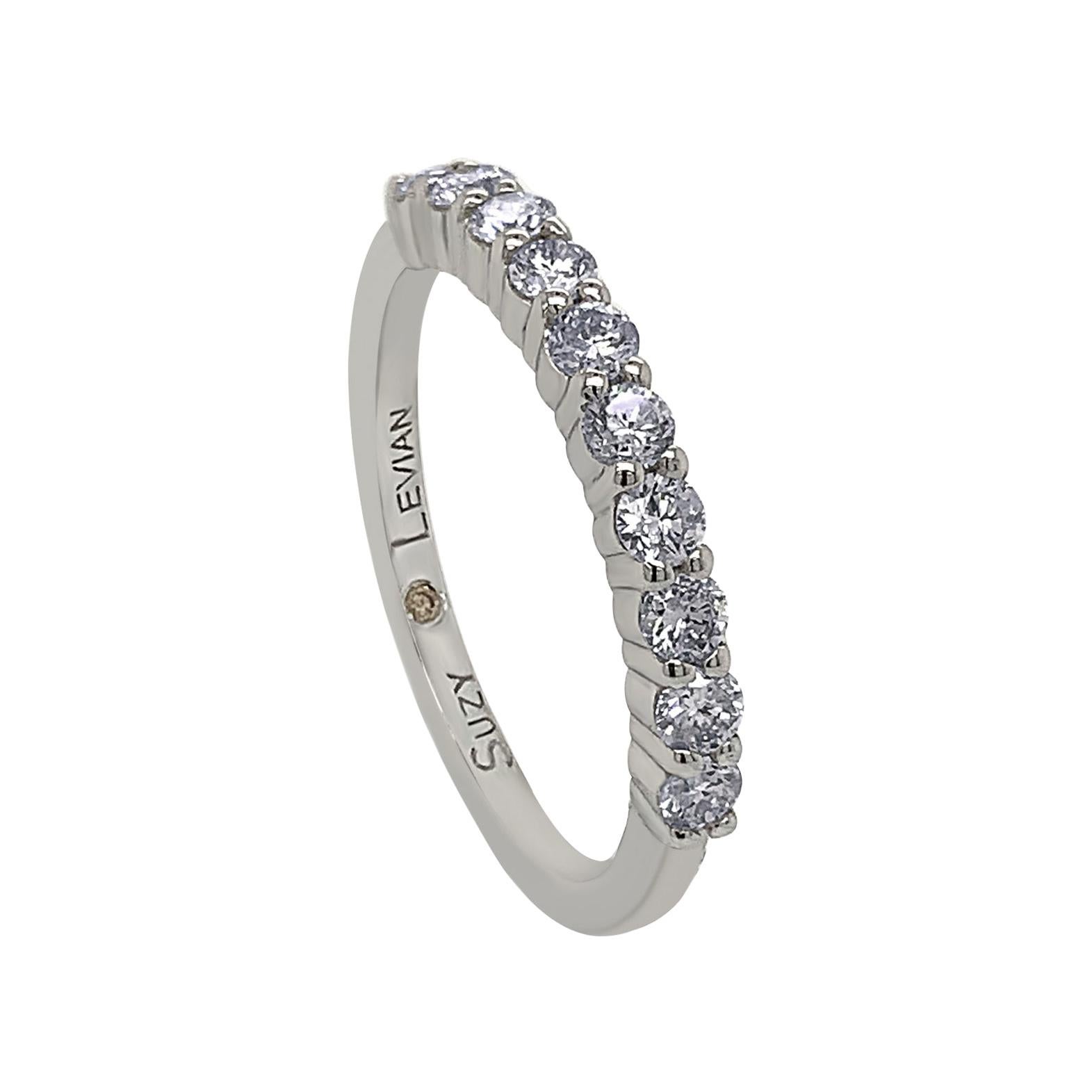 Eternity-Halbband aus 14K Weißgold mit 0,50 Karat Diamanten von Suzy Levian im Angebot
