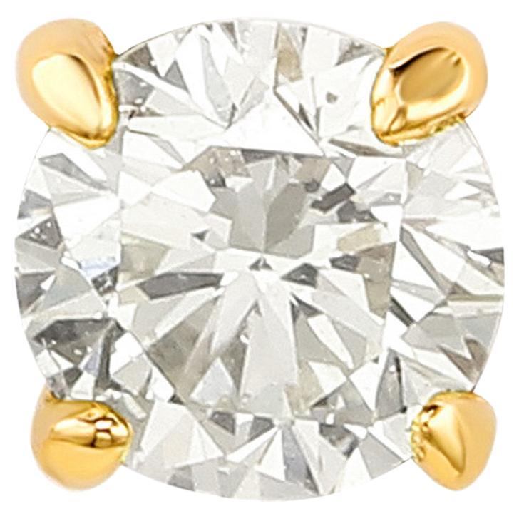 Suzy Levian 14K Yellow Gold 0.10 ct. tw. Diamond Stud Earring For Sale