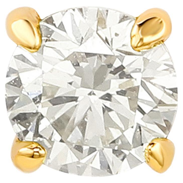 Suzy Levian 14K Yellow Gold 0.11 ct. tw. Diamond Stud Earring For Sale
