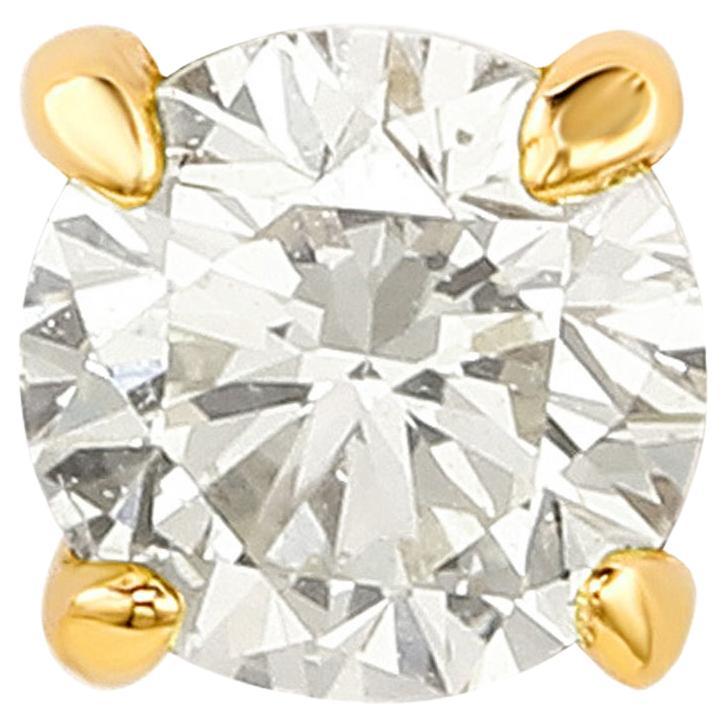 Suzy Levian 14K Yellow Gold 0.25 ct. tw. Diamond Stud Earring For Sale