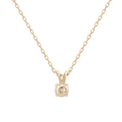 Suzy Levian en or jaune 14K 0.26 ct. tw. Collier à pendentif solitaire en diamant