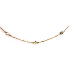 Suzy Levian, bracciale a stazione in oro giallo 14K con diamanti bianchi da 0,75 carati
