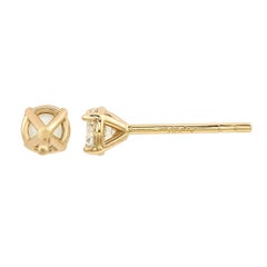 Suzy Levian 14K Yellow Gold Classic Four-Prong 0.33 TDW Diamond Stud Earrings
