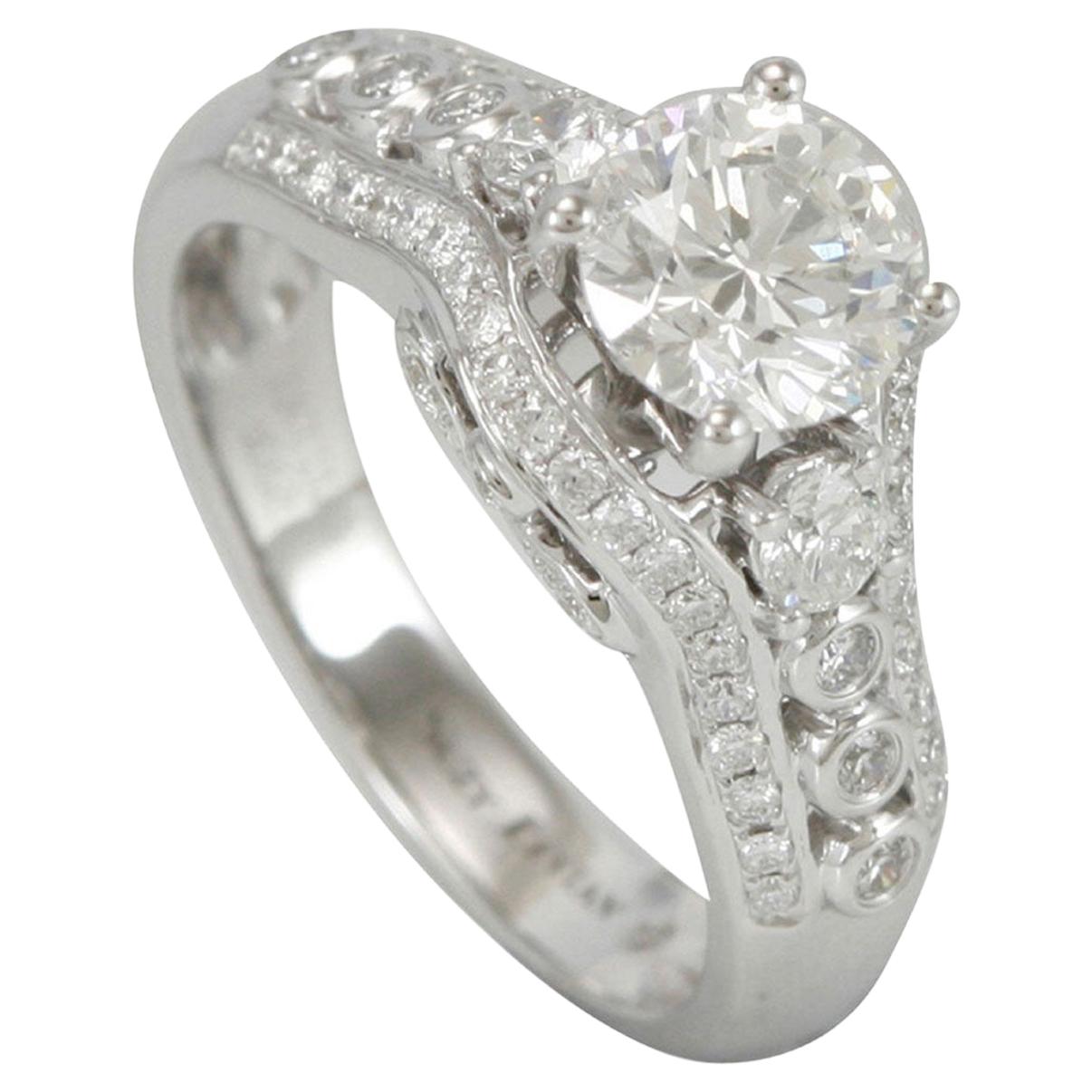 Anello di fidanzamento con diamante in oro bianco 18 carati Suzy Levian
