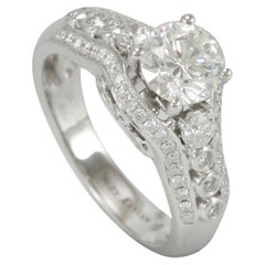 Suzy Levian Bague de fiançailles en or blanc 18 carats avec diamants