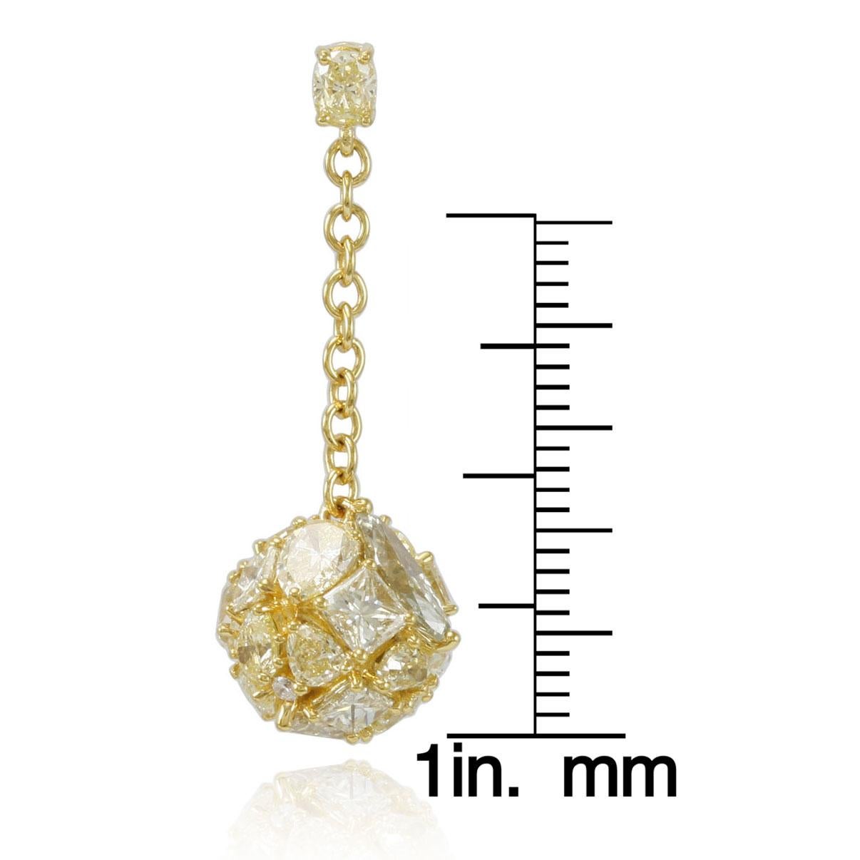 levian yellow diamond earrings