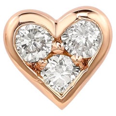 Suzy Levian Rose Gold 0.16 CTTW Diamond Clover Stud Earring