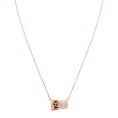 Suzy Levian Rose Sterling Silver White Topaz & Smoky Quartz Stone Necklace