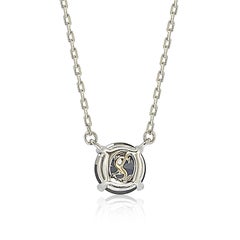 Suzy Levian Sterling Silver Blue Sapphire Solitaire Necklace