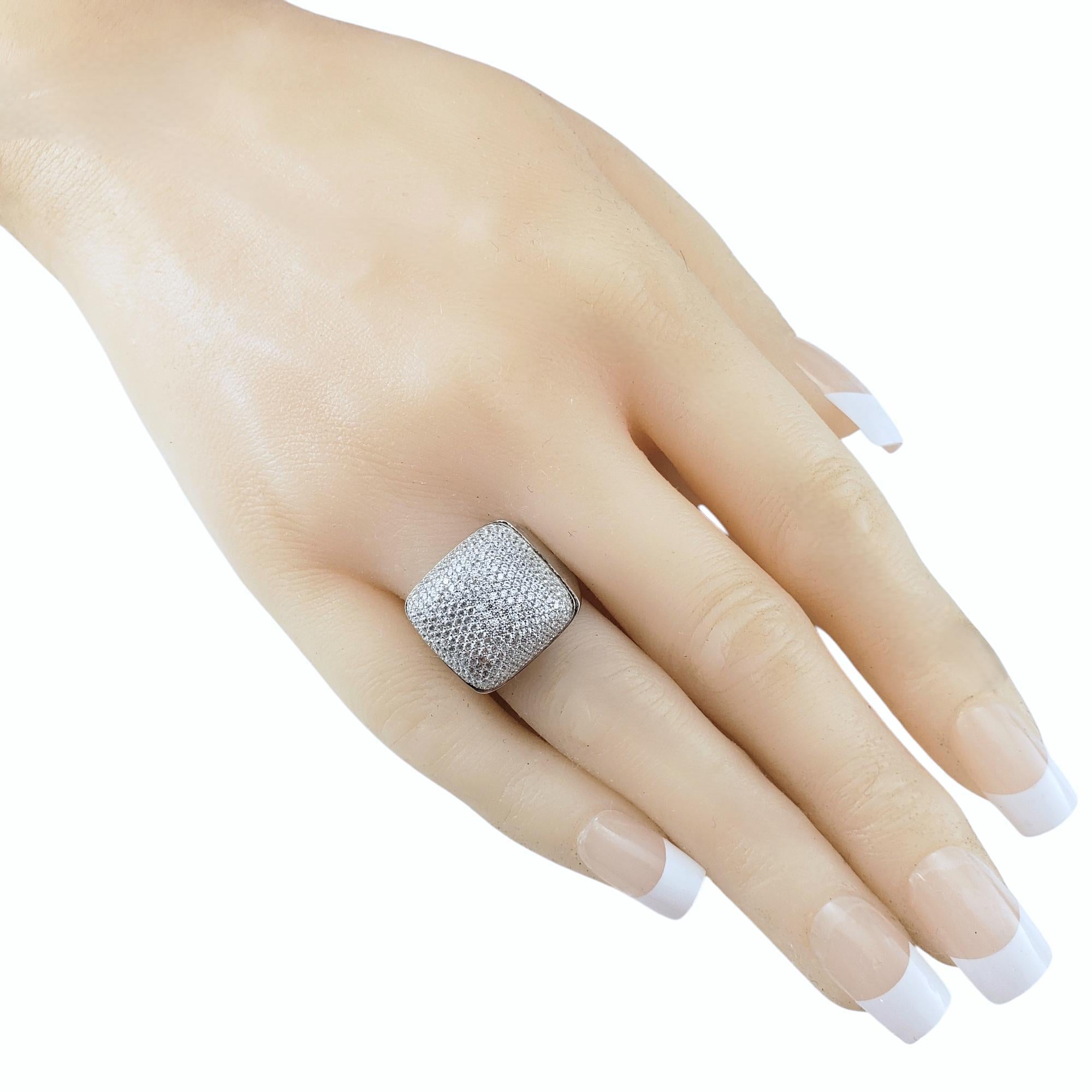 Suzy Levian Sterling Silver Brown & White Cubic Zircon Dome Ring Size 5.5 #20107 For Sale 5