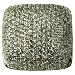Suzy Levian Sterling Silver Brown & White Cubic Zircon Dome Ring Size 5.5 #20107