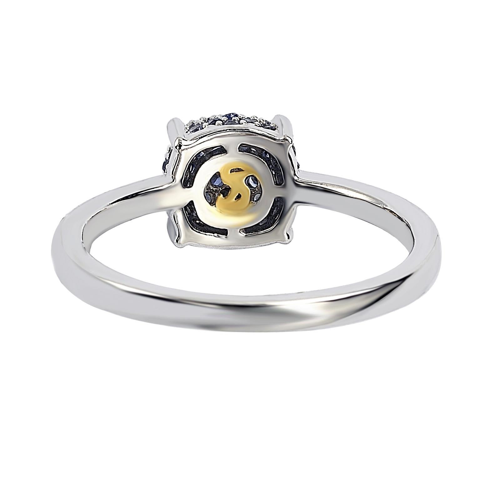 sapphire pave ring