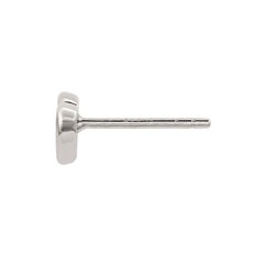 Suzy Levian White Gold 0.16 CTTW Diamond Clover Stud Earring