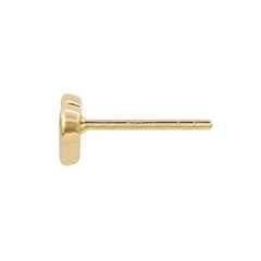 Suzy Levian Yellow Gold 0.16 CTTW Diamond Clover Stud Earring