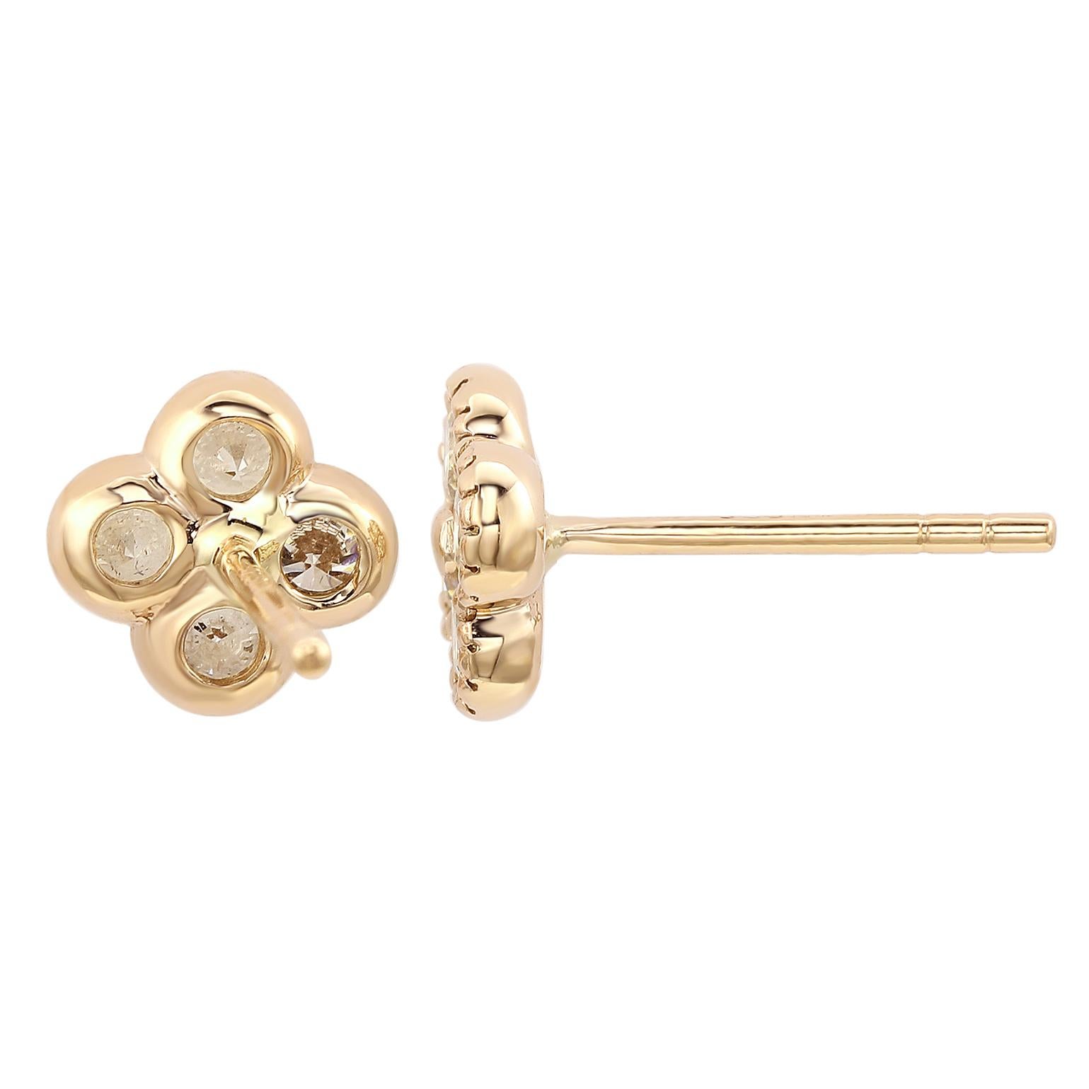 With elegance and subtlety, Suzy Levian once again creates a masterpiece so precise in detail and craftsmanship. These earrings embody class, luxury and style, with it's whimsical clover motifs. The clover stud design whispers the message that