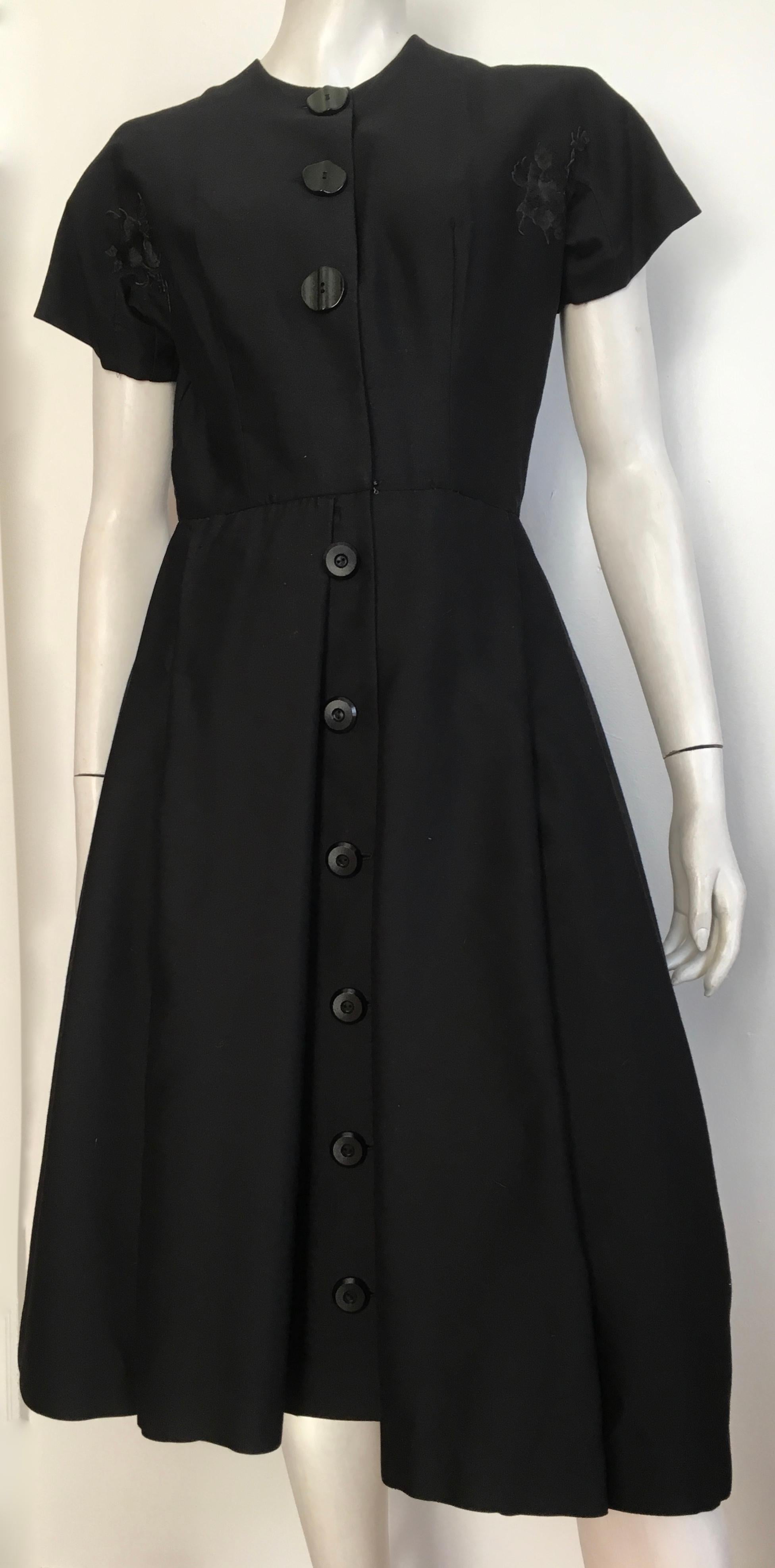 Suzy Perette 1950s Little Black Dress Size 4. In Excellent Condition For Sale In Atlanta, GA
