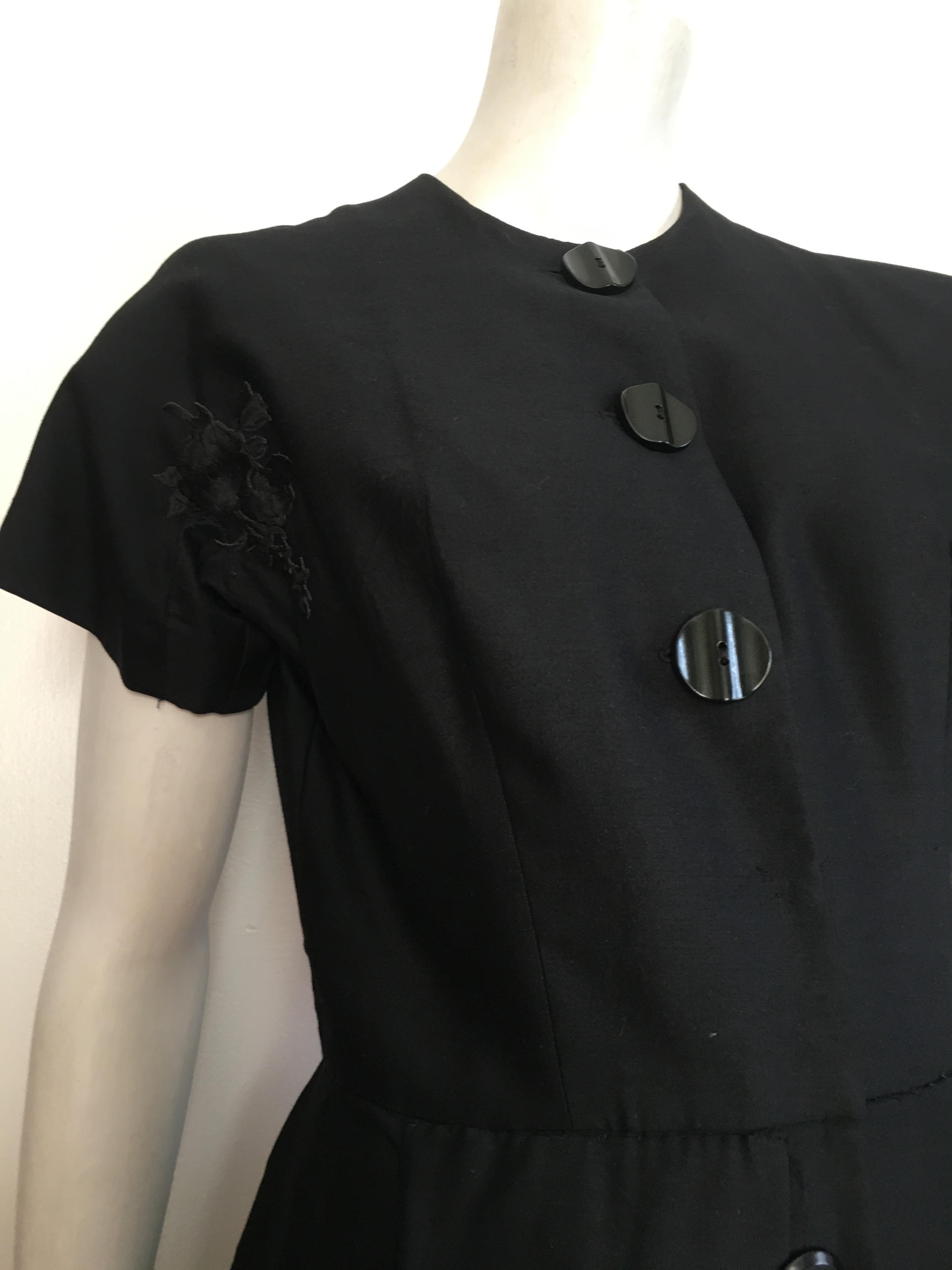 Suzy Perette 1950s Little Black Dress Size 4. For Sale 2