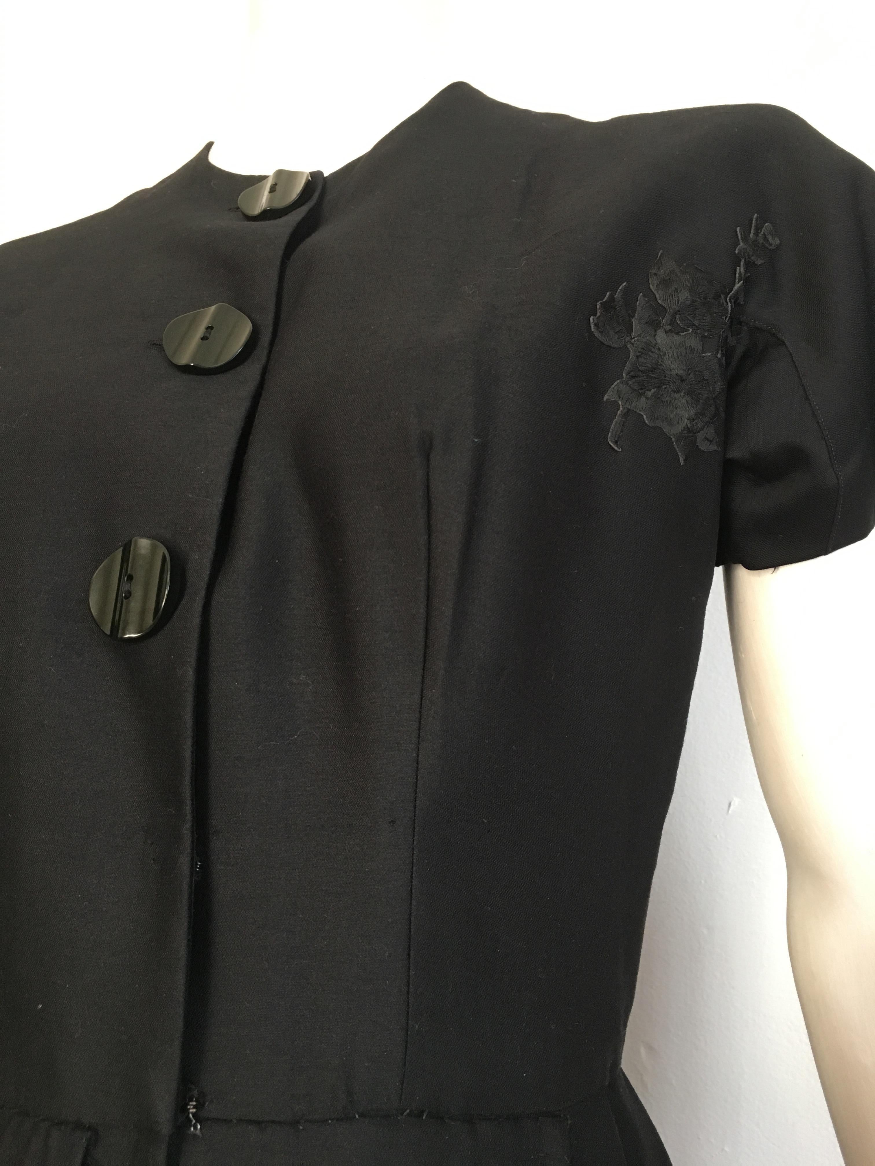 Suzy Perette 1950s Little Black Dress Size 4. For Sale 3