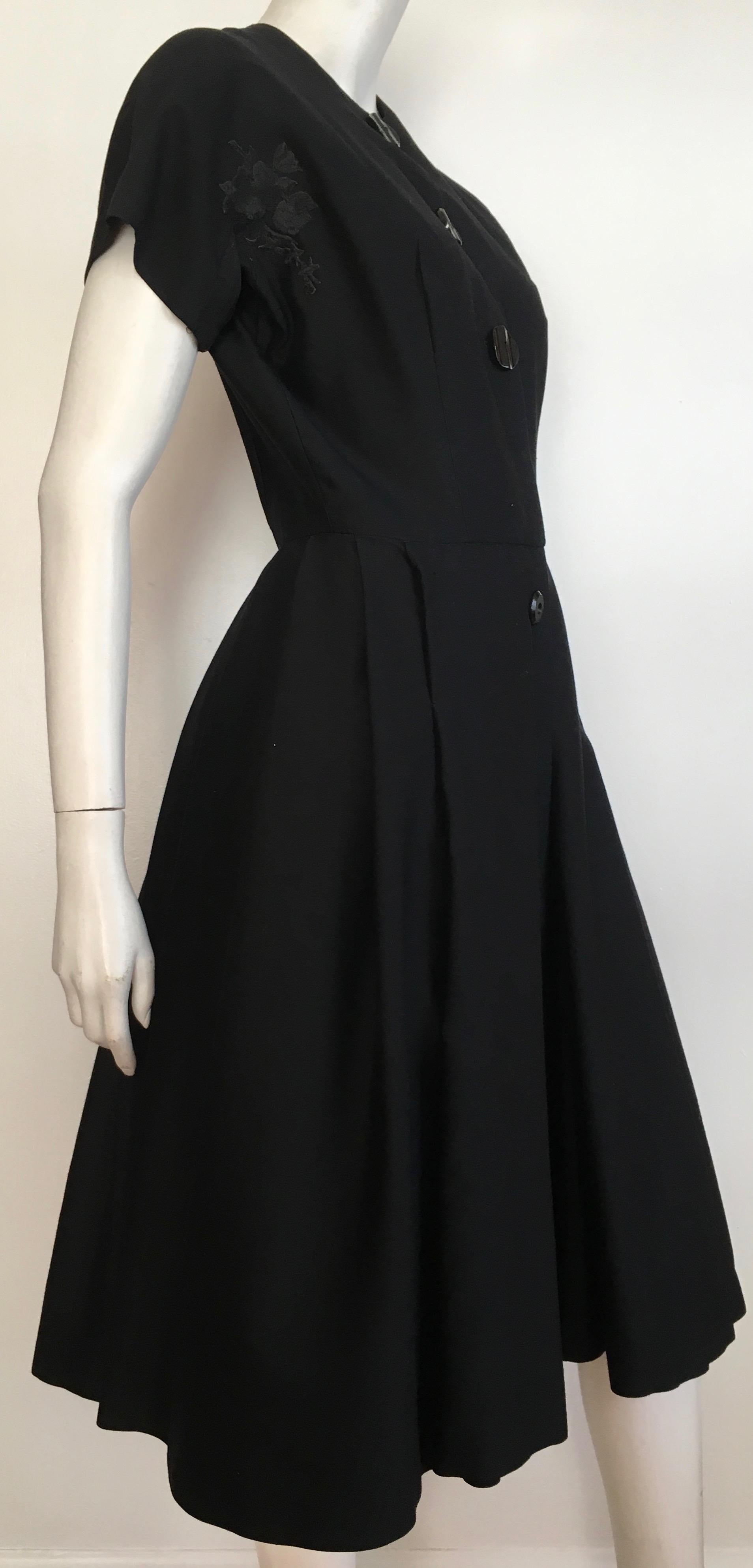 Suzy Perette 1950s Little Black Dress Size 4. For Sale 4