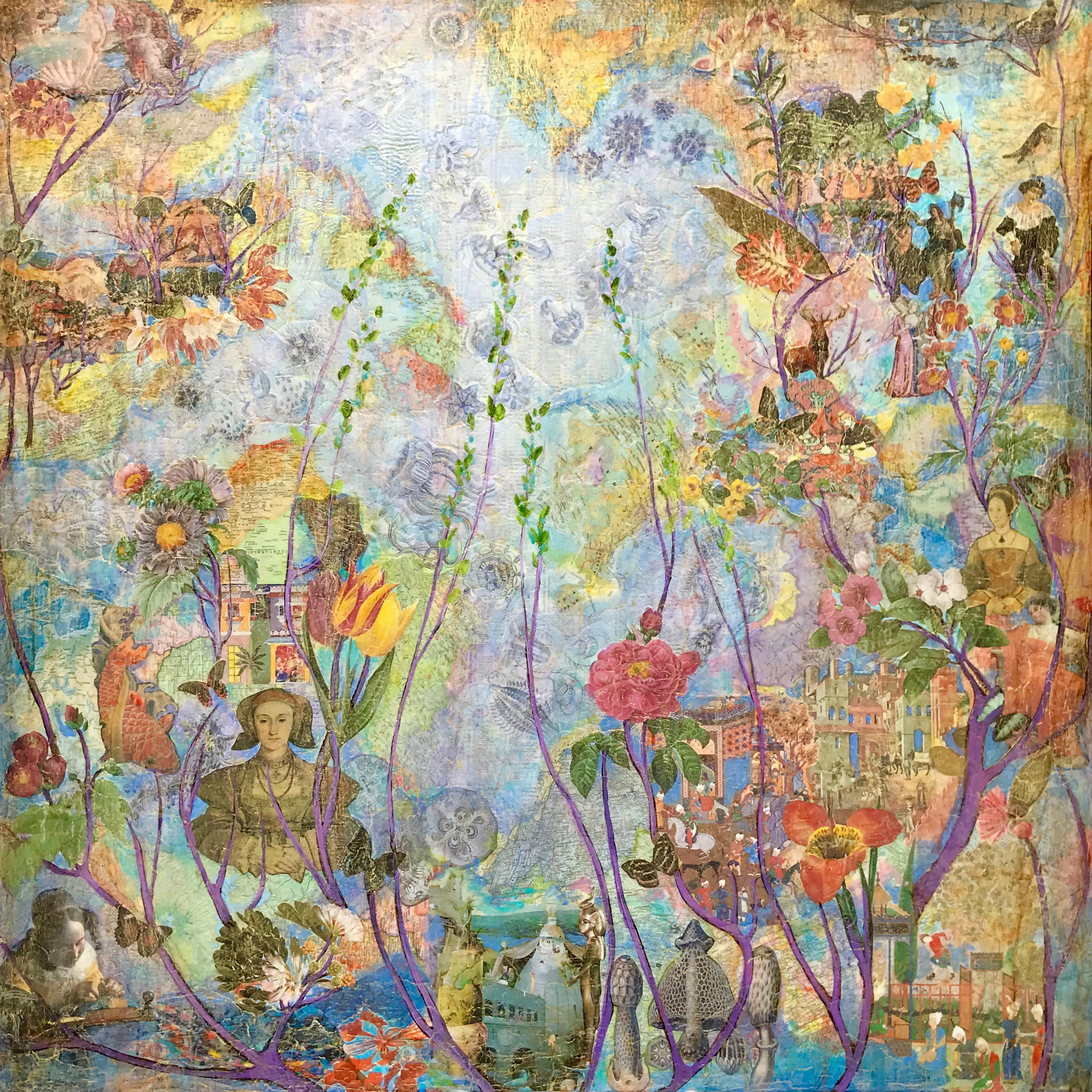 'Women of Distinction' Mixed Media Collage Painting
