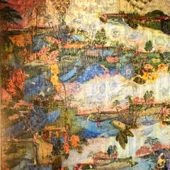 'Wonders of Knowledge' Mixed Media Collage Painting