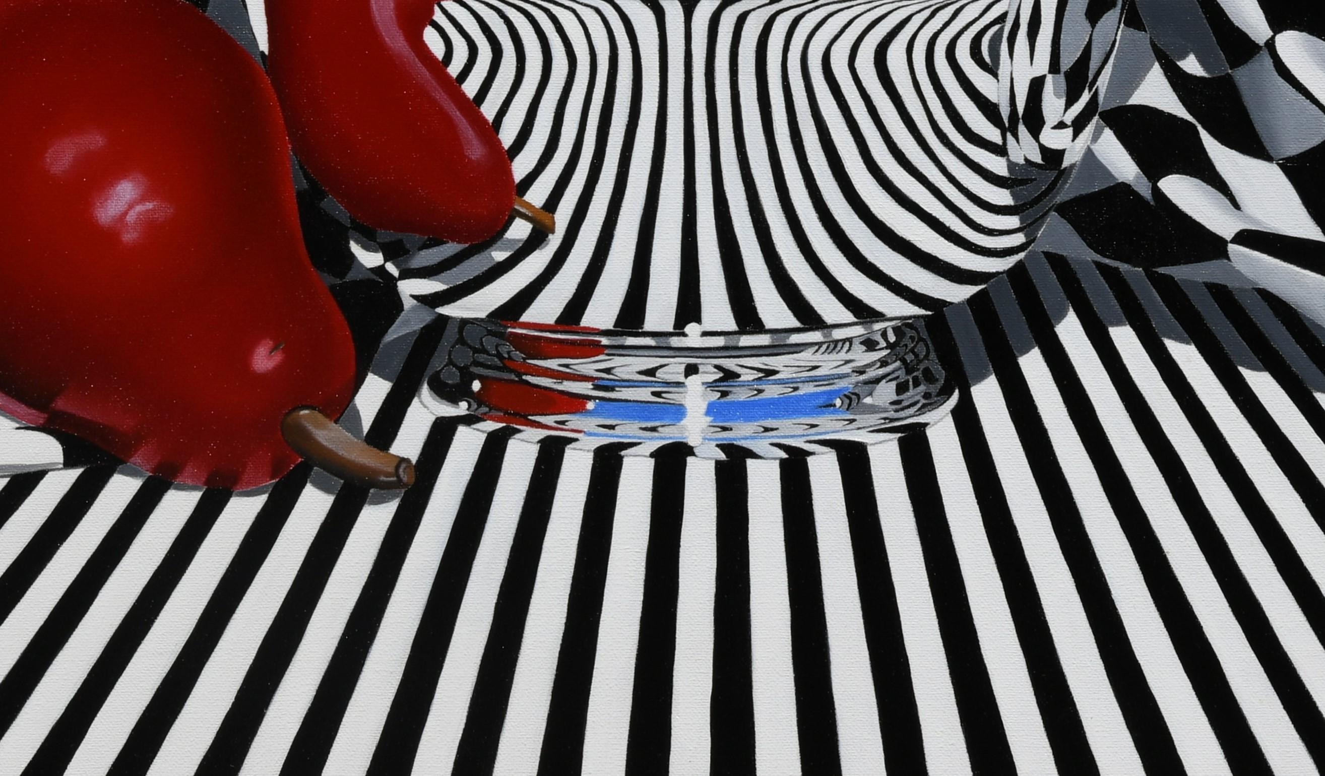 « Poires noires, blanches et rouges » (2023) de Suzy Smith, peinture à l'huile originale en vente 3