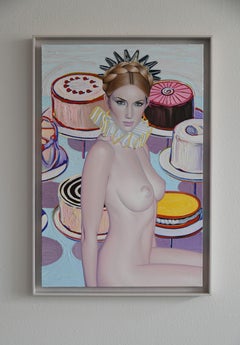 "Let Them Eat Cake" (2014) by Suzy Smith, Original Oil Painting, Portrait