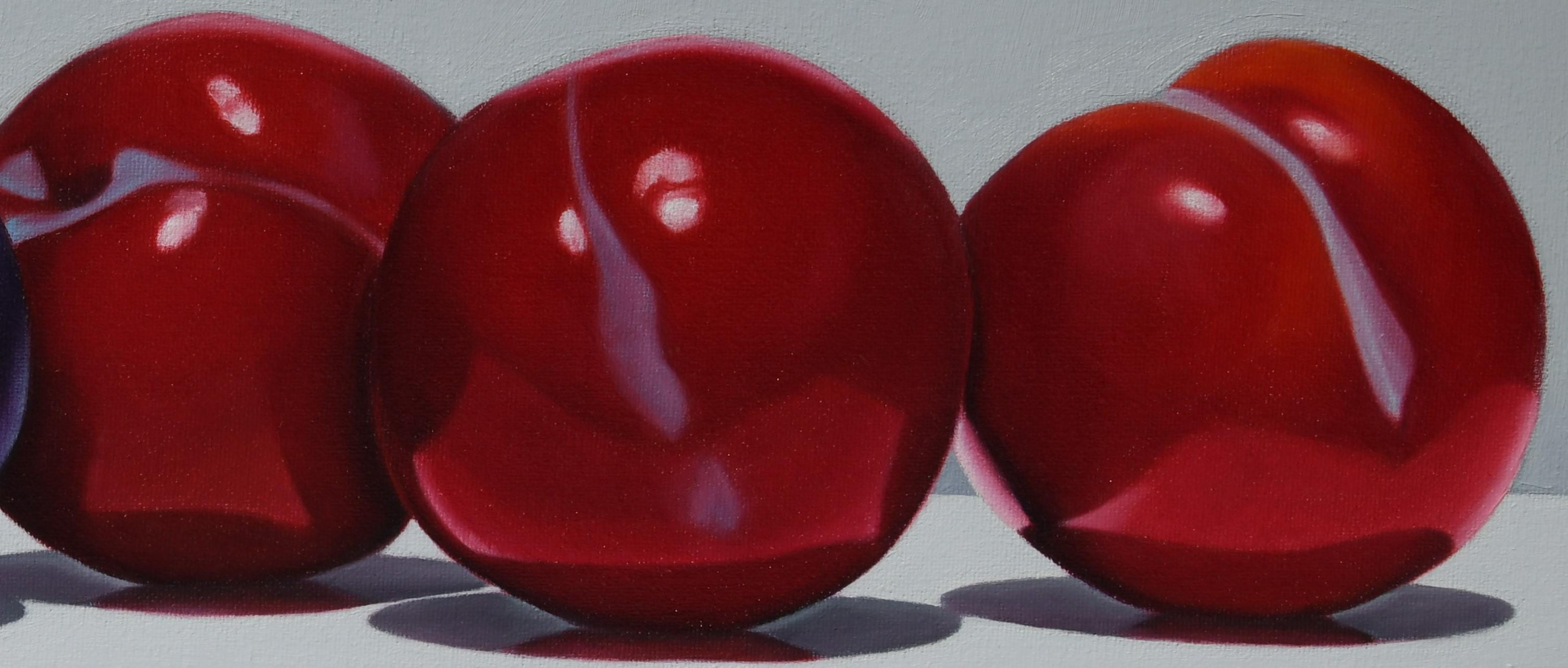 „Einer blauer Pflaumen“ (2023) von Suzy Smith, Original-Ölgemälde, 6 Pflaumen im Angebot 3