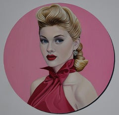 "Rosa" (2023) de Suzy Smith, Pintura al óleo original, Retrato