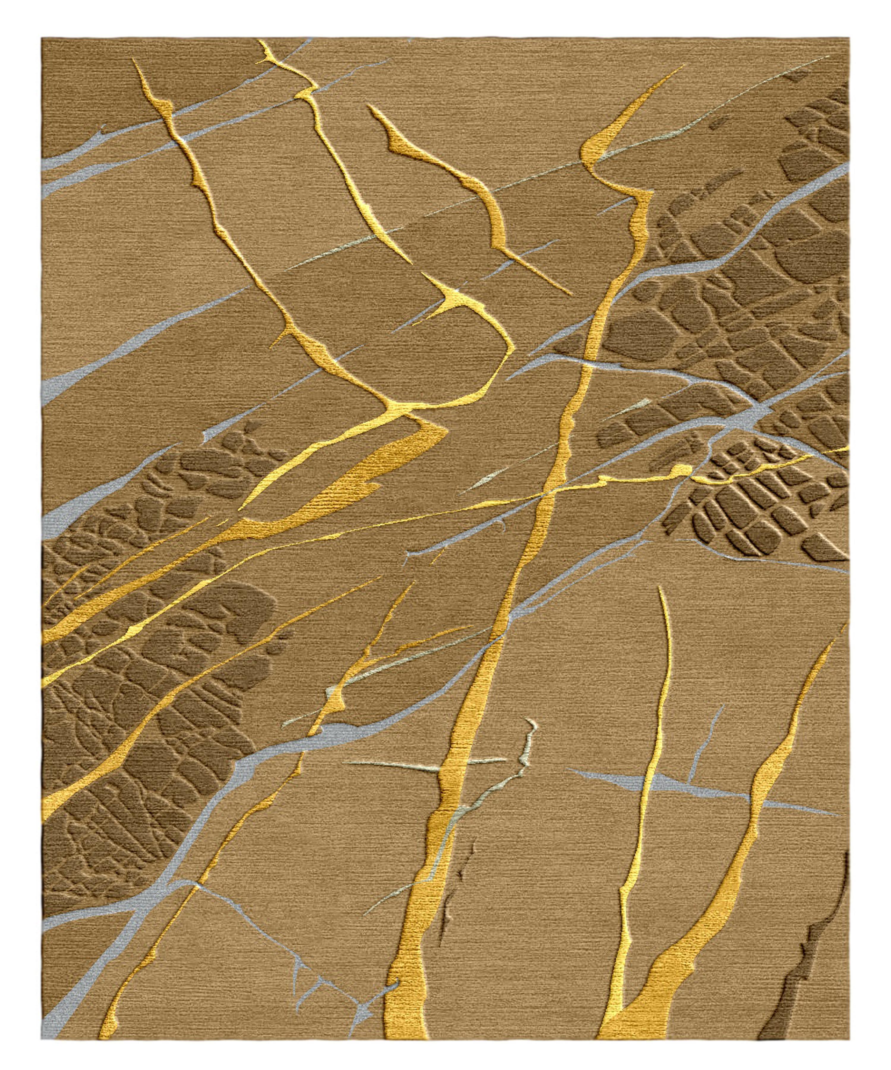 Svaberg Rug by Volver Studios
Dimensions: W 250 x L 350 cm.
Materials: Wool and bamboo.

Available in seven size options: 90 x 240 cm, 140 x 200 cm, 170 x 240 cm, 200 x 300 cm, 250 x 350 cm, 300 x 400 cm, and 350 x 450 cm. Also available in custom