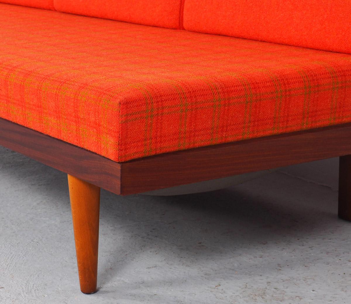 Svane Daybed in Orange Fabric by Ingmar Relling for Ekornes, 1960s 7