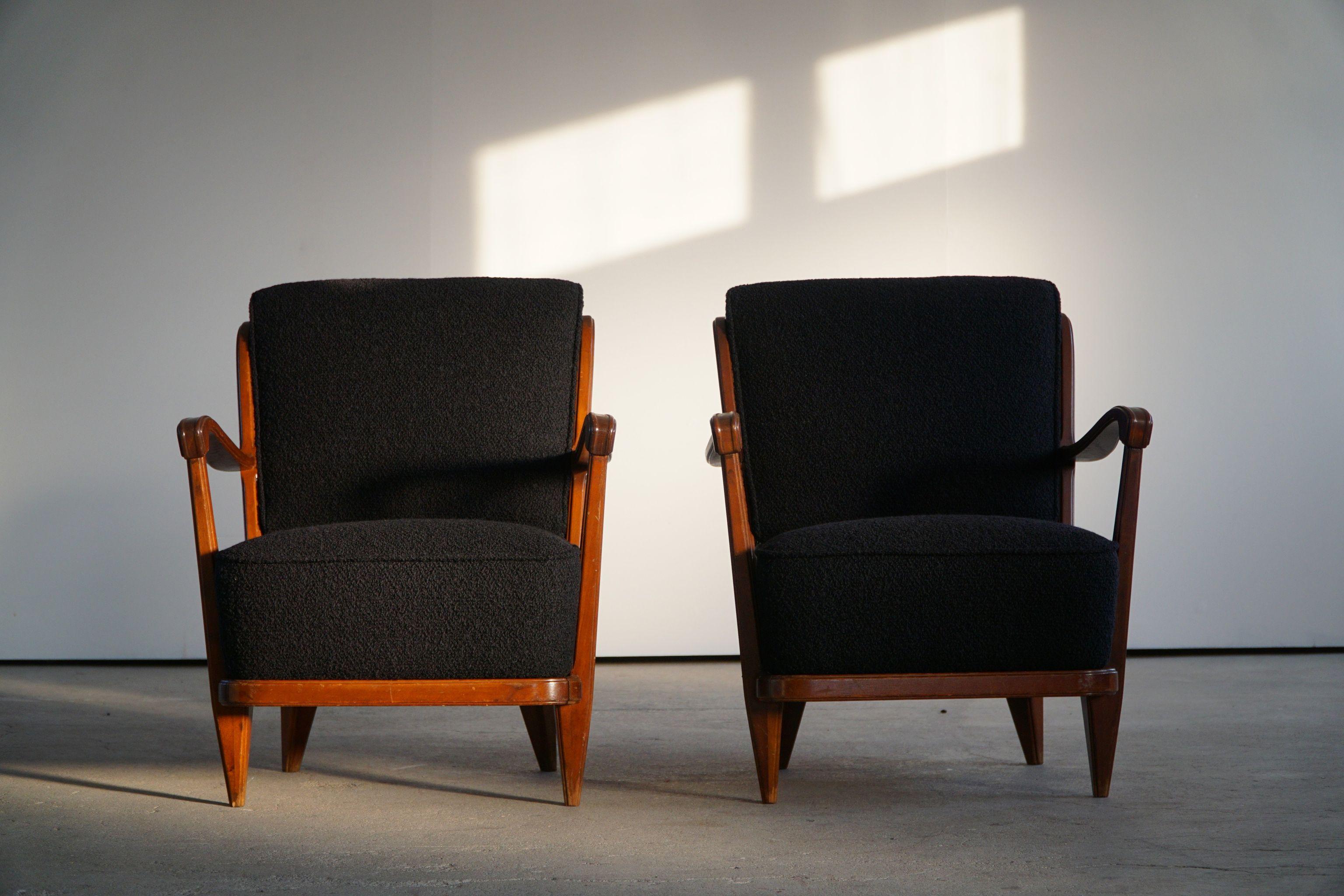 Svante Skogh, a Pair of Art Deco Lounge Chairs, Swedish Modern, Linköping, 1940s 11