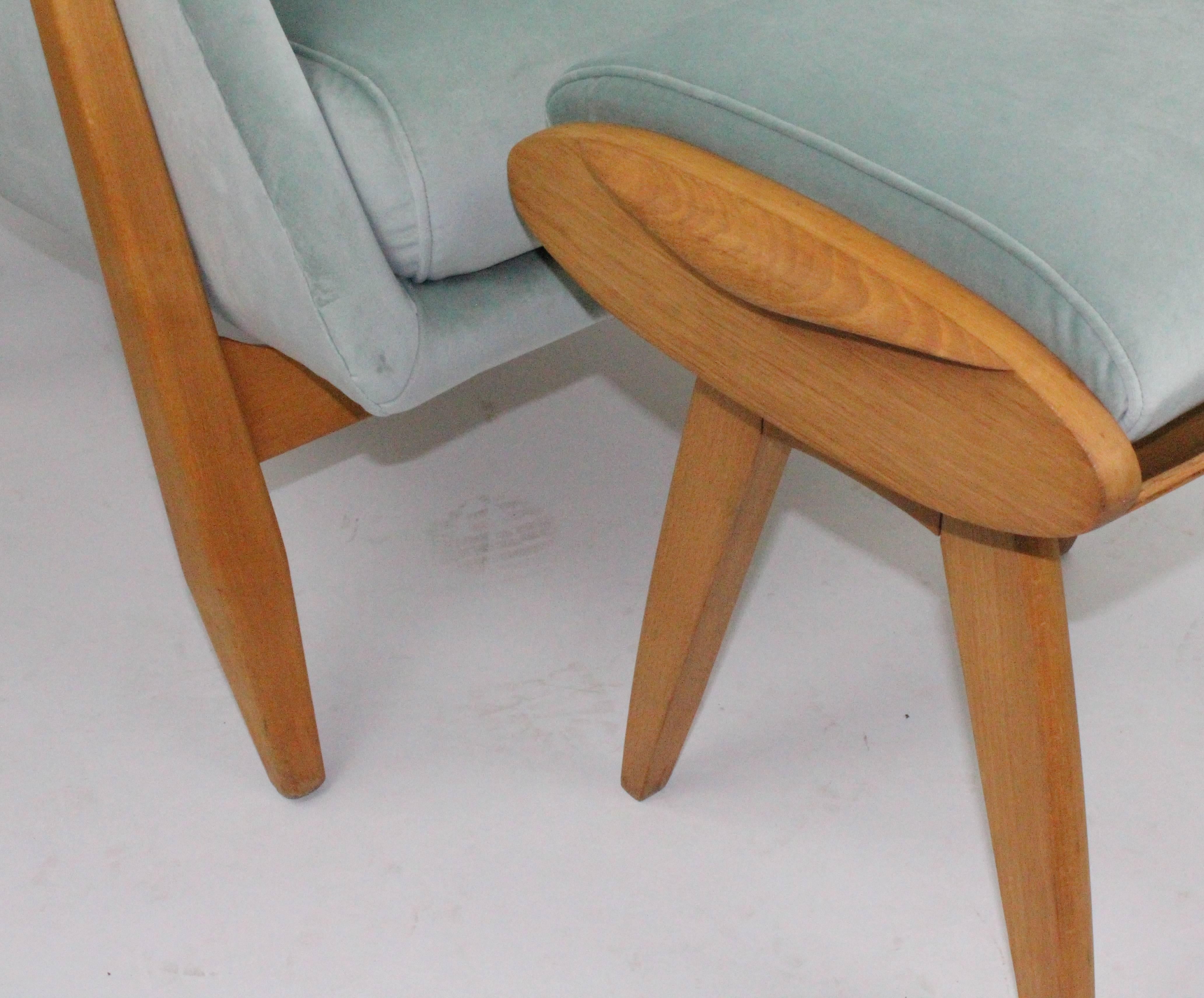 Svante Skogh Chair with Stool for Asko Finland, Design 1954 For Sale 1