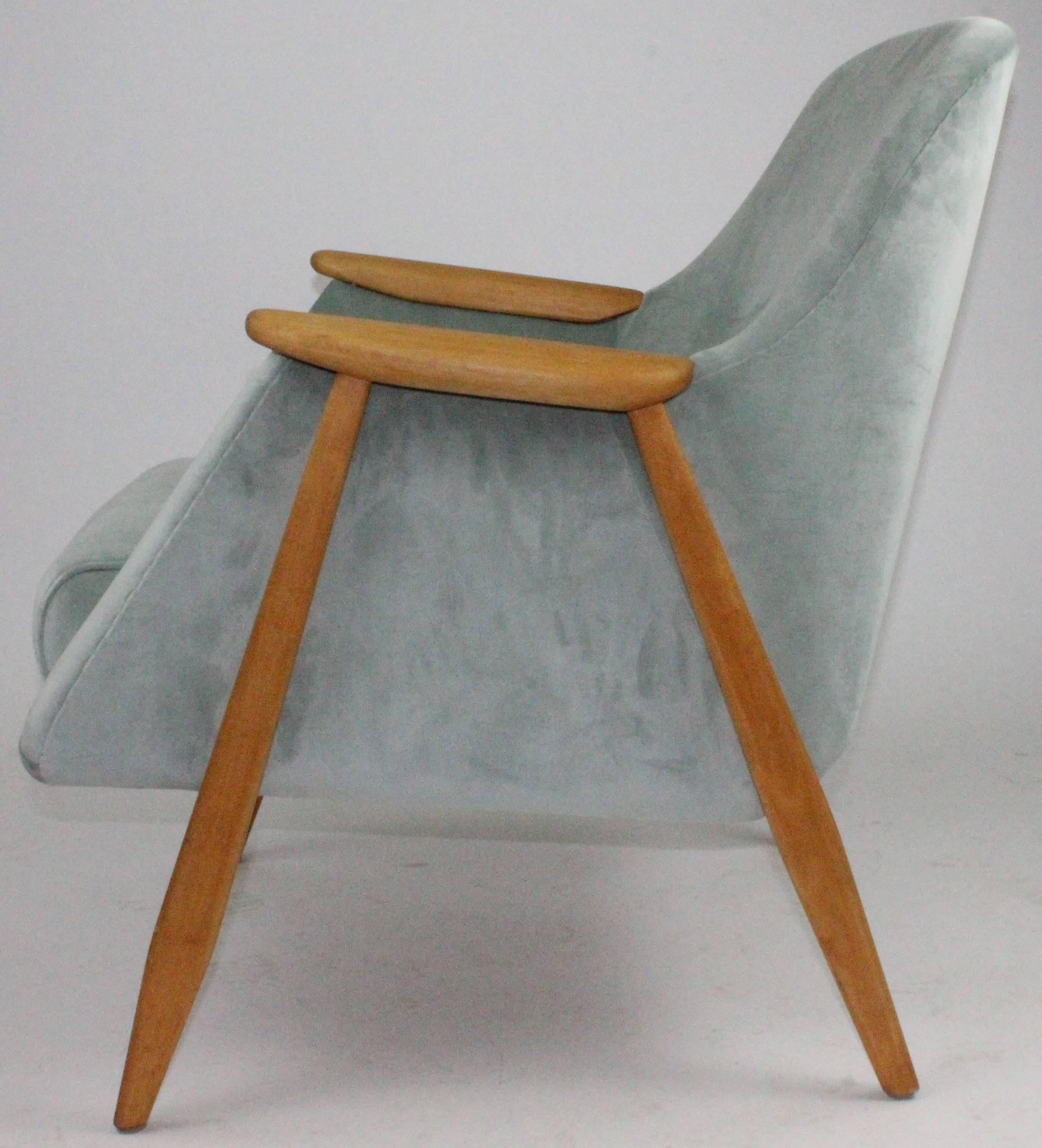 Svante Skogh Chair with Stool for Asko Finland, Design 1954 For Sale 3