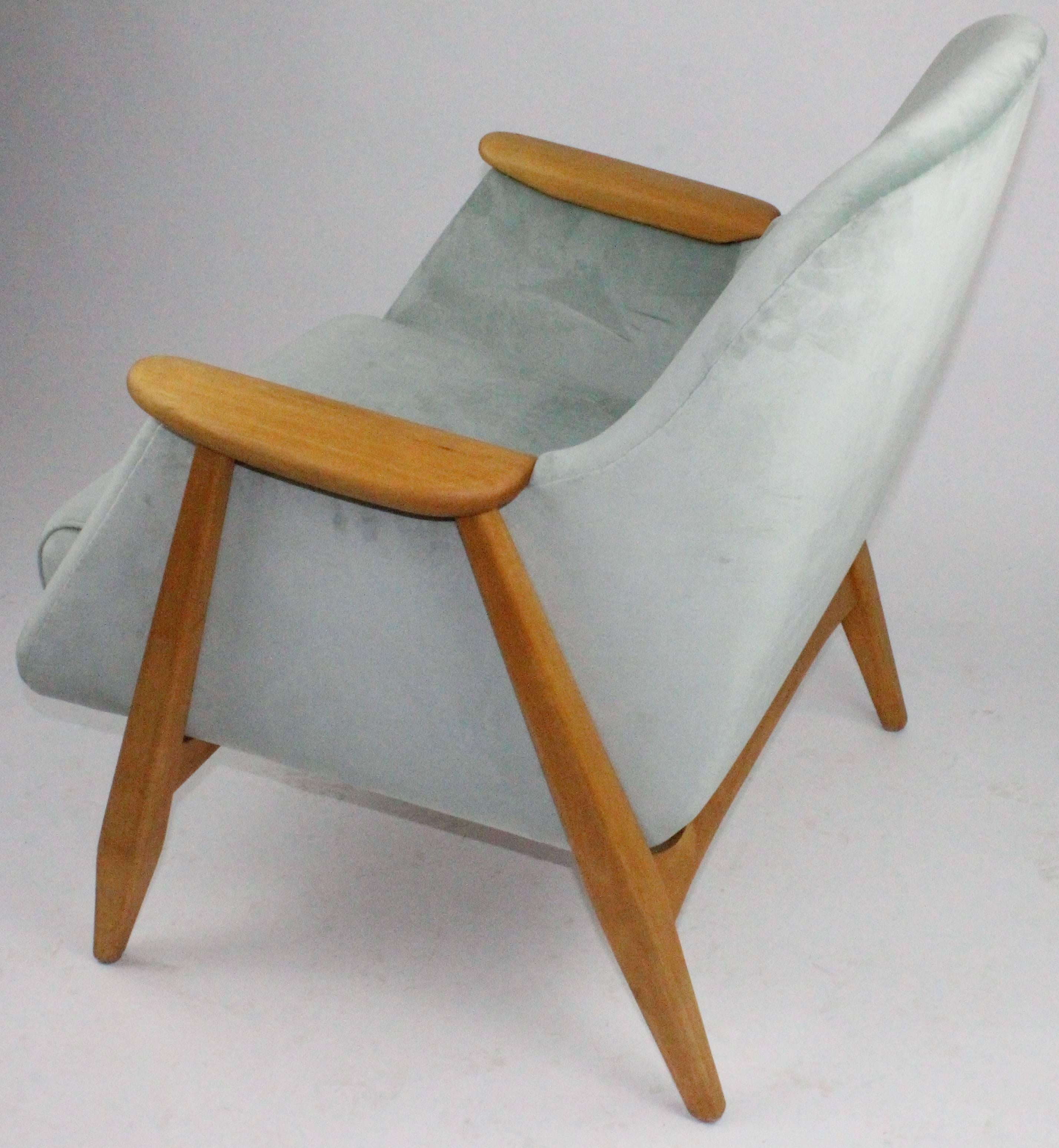 20th Century Svante Skogh Chair with Stool for Asko Finland, Design 1954 For Sale