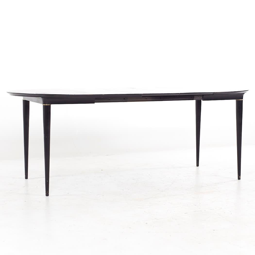 Svante Skogh for Seffle MCM Ebonized and Rosewood Expanding Dining Table For Sale 4