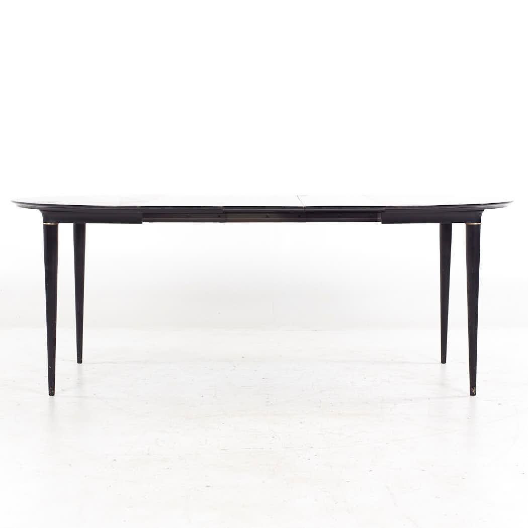 Svante Skogh for Seffle MCM Ebonized and Rosewood Expanding Dining Table For Sale 5