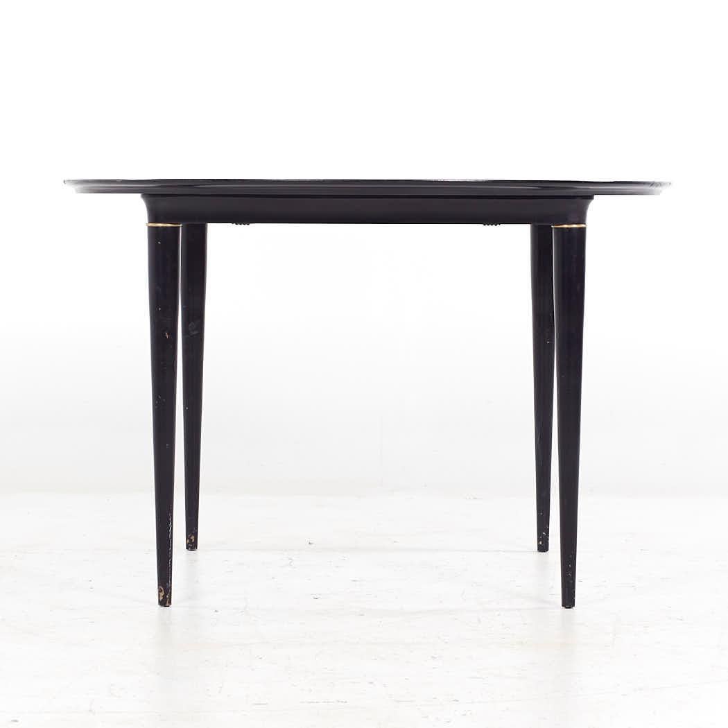 Mid-Century Modern Svante Skogh for Seffle MCM Ebonized and Rosewood Expanding Dining Table For Sale