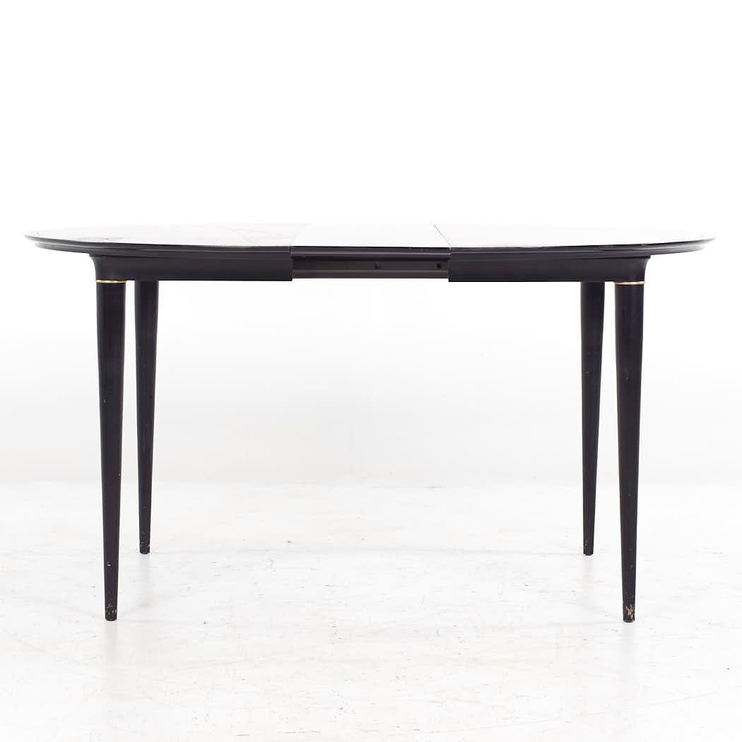 Late 20th Century Svante Skogh for Seffle MCM Ebonized and Rosewood Expanding Dining Table For Sale