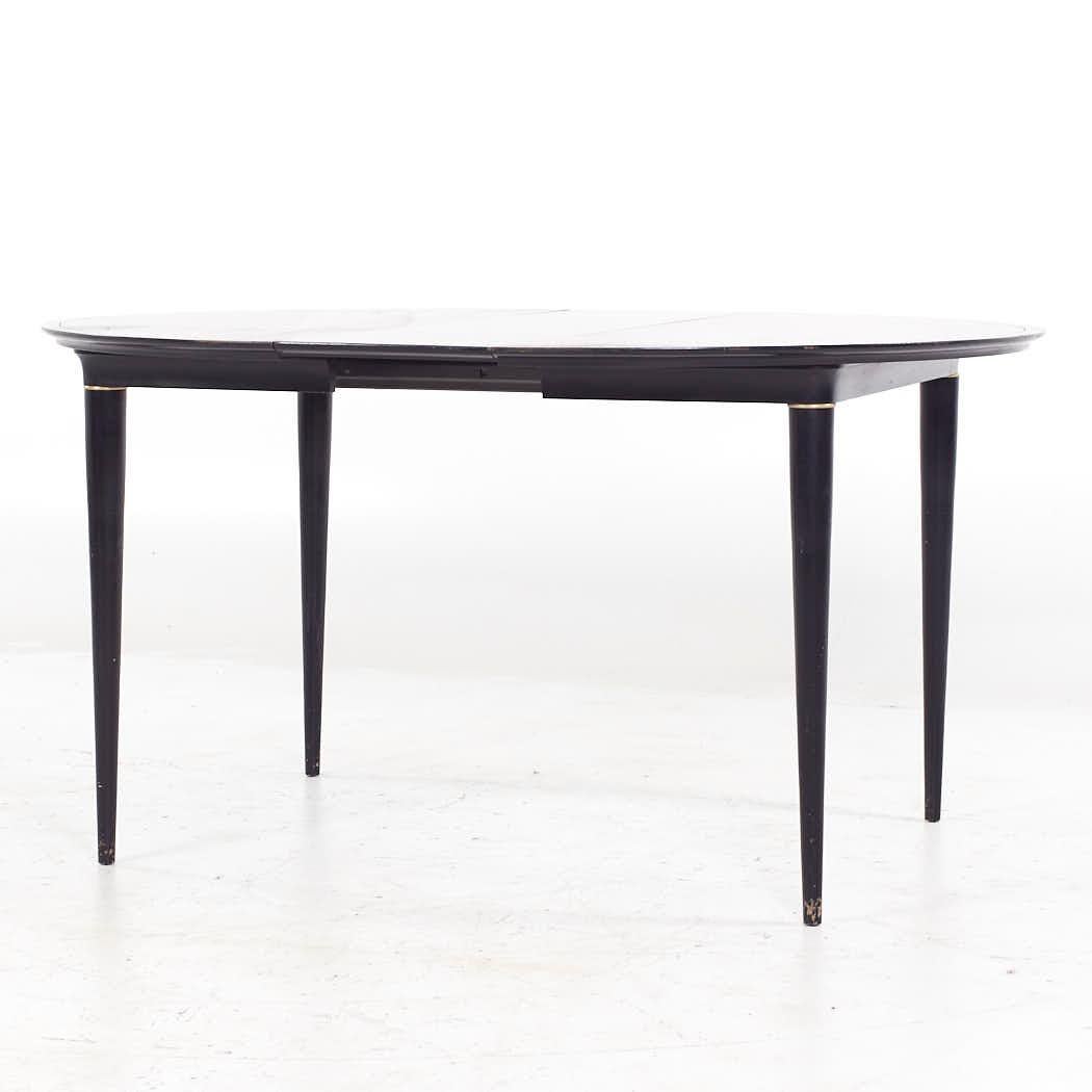 Wood Svante Skogh for Seffle MCM Ebonized and Rosewood Expanding Dining Table For Sale