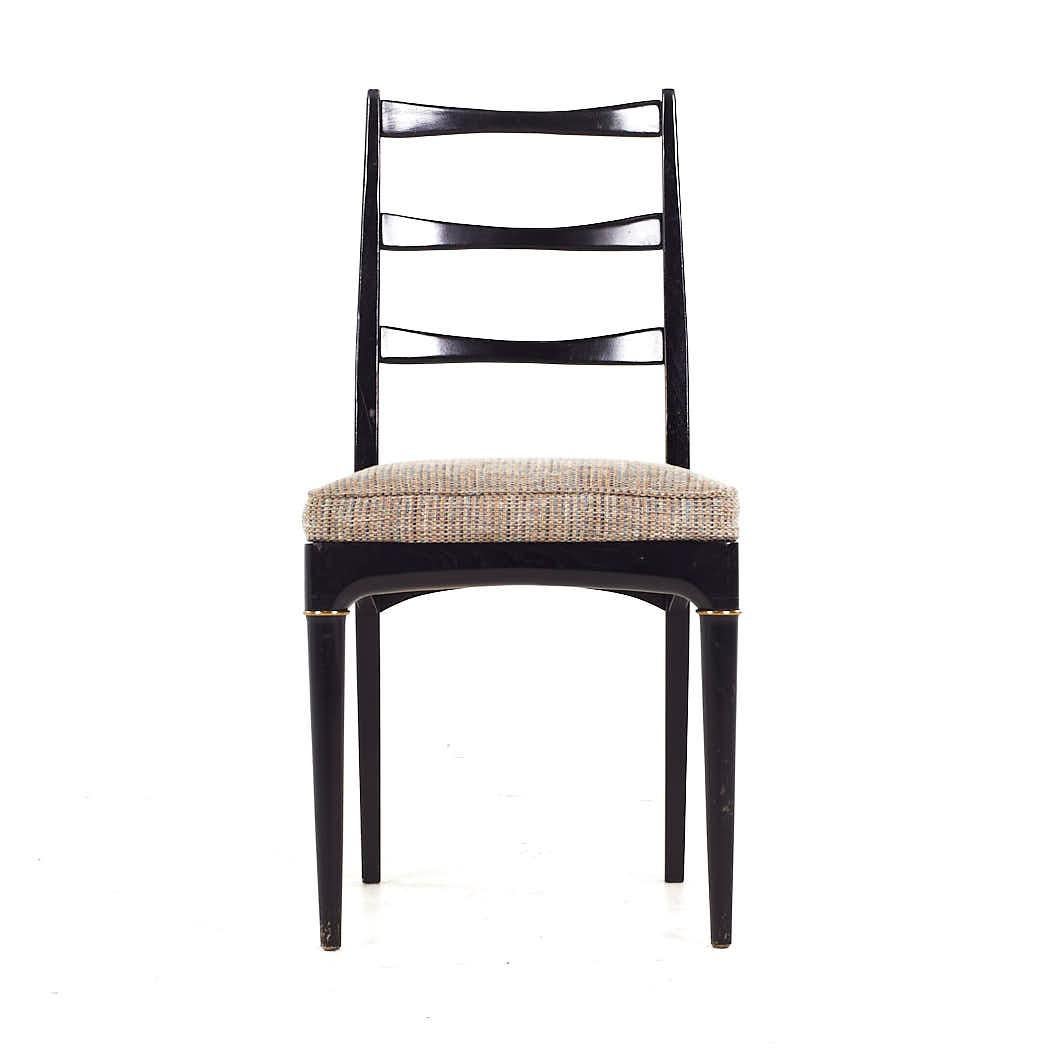 Swedish Svante Skogh for Seffle of Sweden Mid Century Ebonized Dining Chairs - Set of 4 For Sale