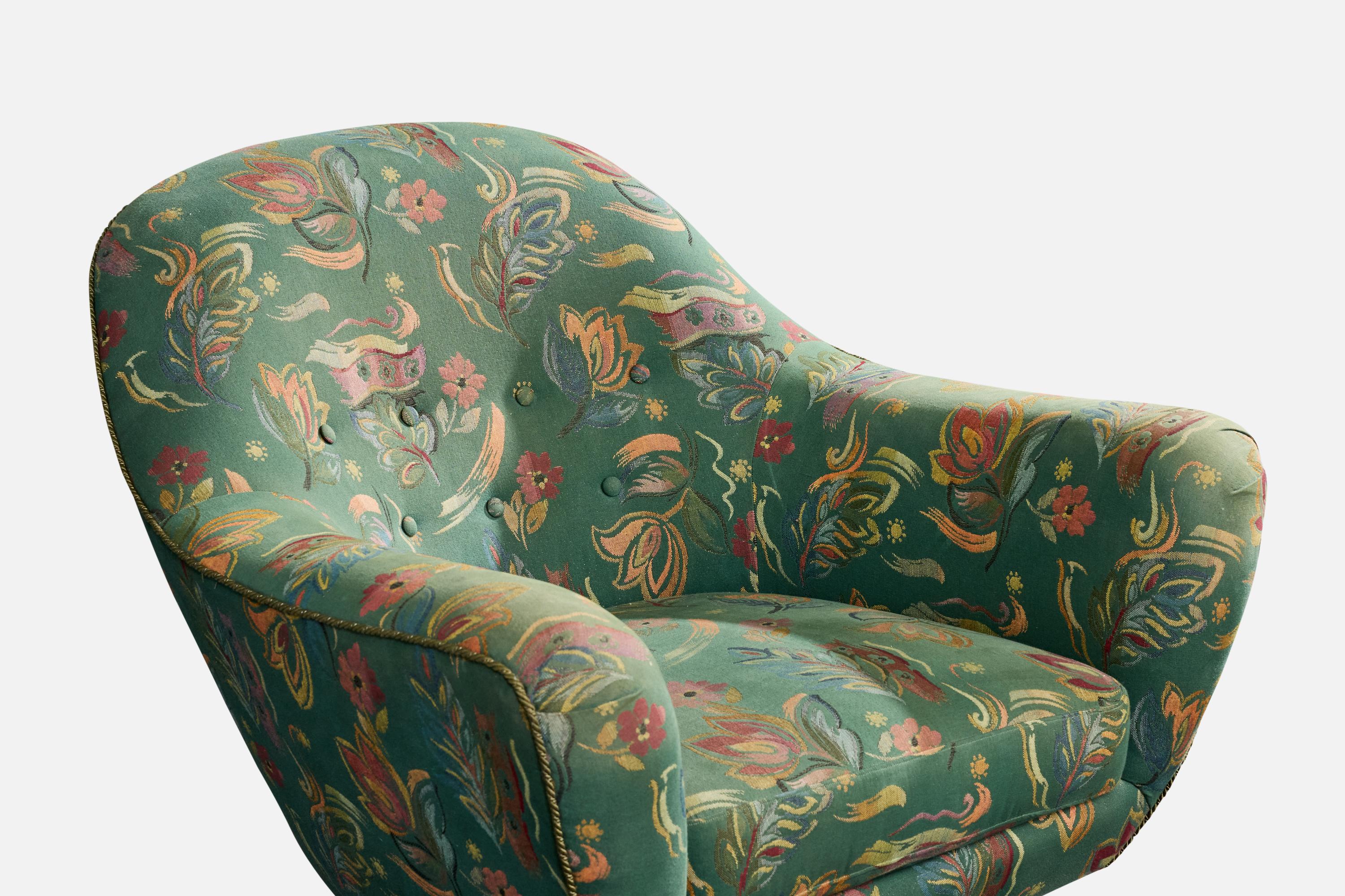Tissu Svante Skogh, chaise longue, Wood, tissu, Suède, années 1950 en vente