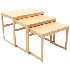 Retro Svante Skogh, Oak Nesting Tables, AB Seffle Möbelfabrik, 1960s