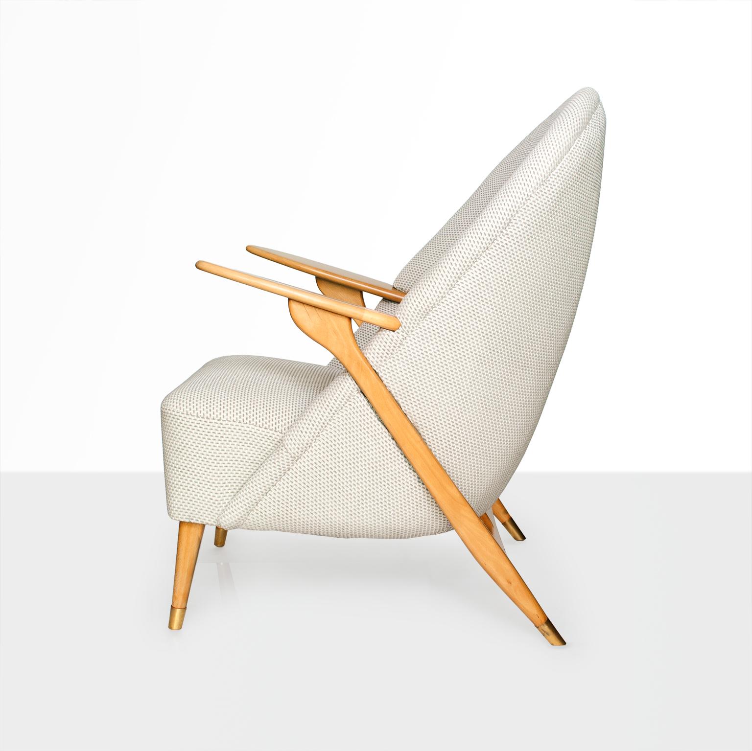 Danish Svante Skogh Scandinavian Modern Lounge Chair by Säffle Möbelfabrik, Sweden For Sale