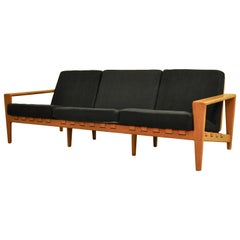 Svante Skogh Sofa Leather Structure, 1950