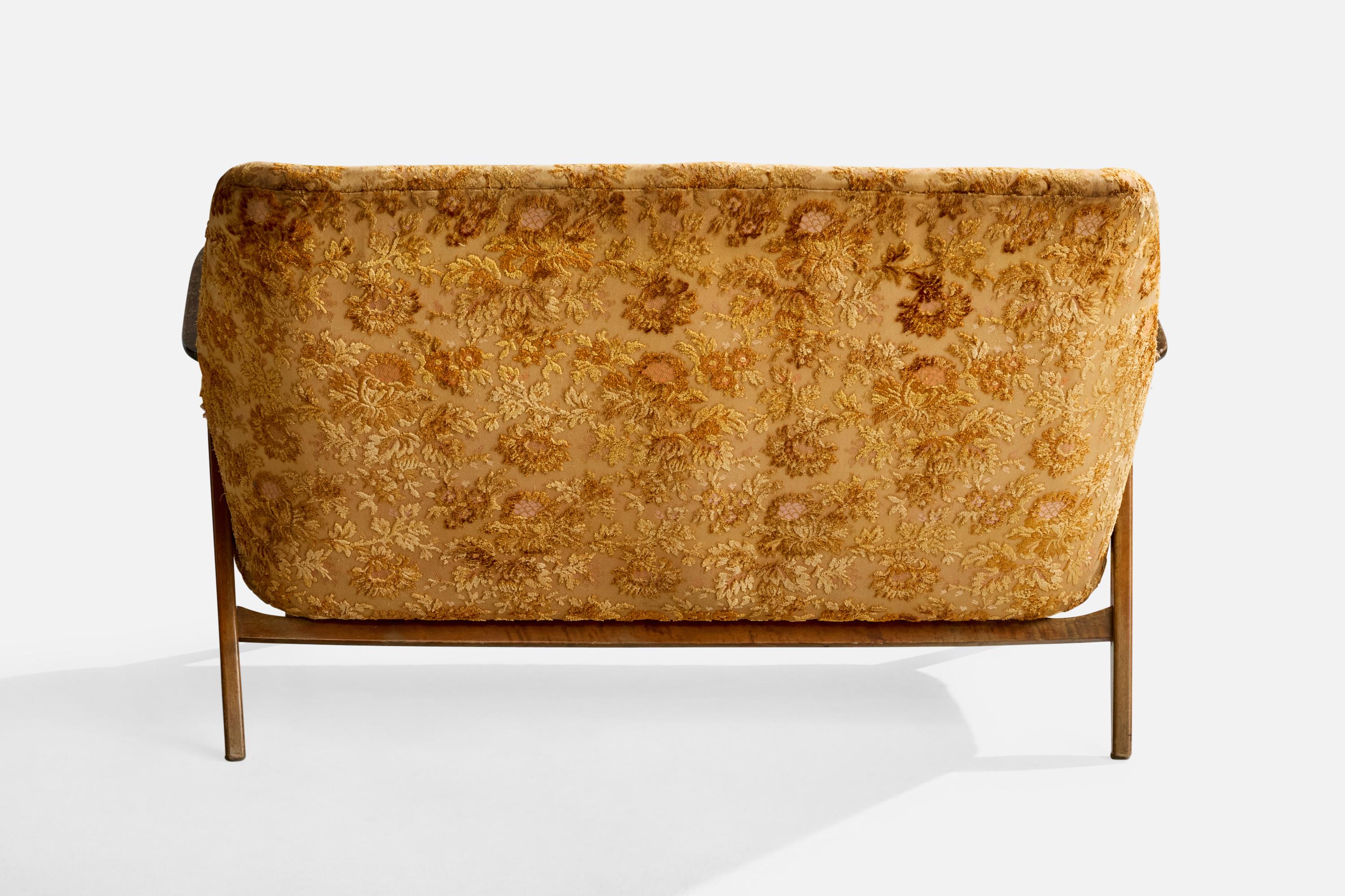 Svante Skogh, Sofa, Holz, Stoff, Schweden, 1950er Jahre (Schwedisch) im Angebot