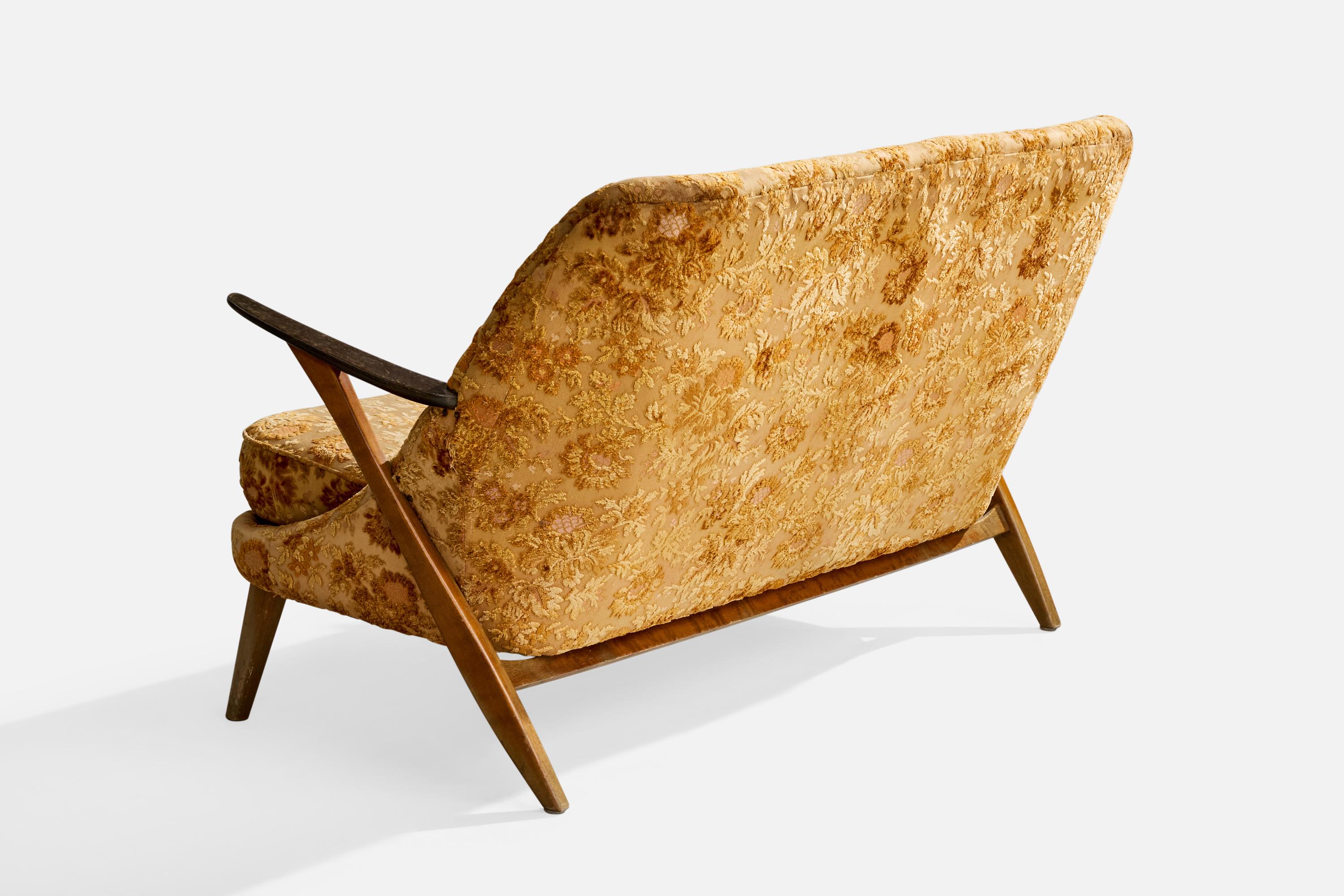Svante Skogh, Sofa, Holz, Stoff, Schweden, 1950er Jahre im Zustand „Gut“ im Angebot in High Point, NC