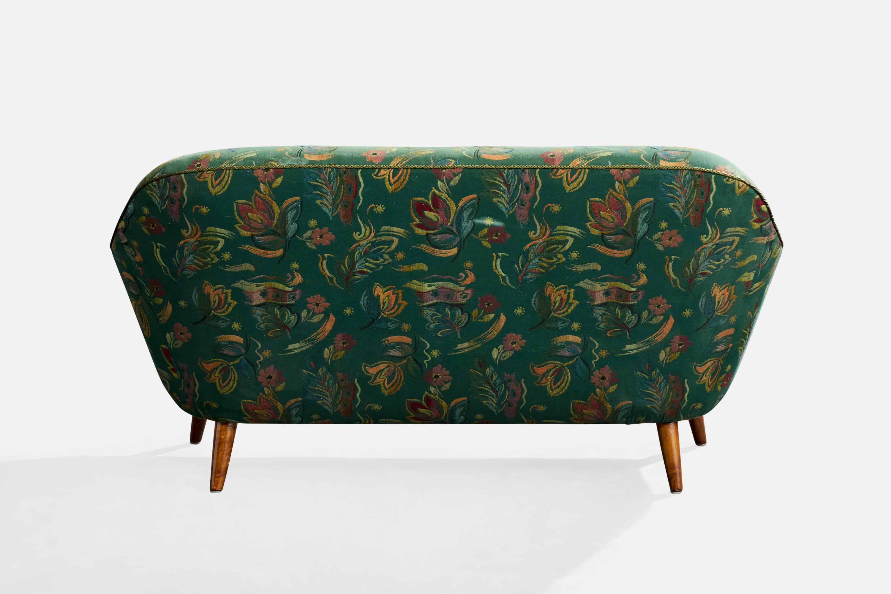 Svante Skogh, Sofá, Madera, Tela, Suecia, Años 50 en Bastante bueno estado para la venta en High Point, NC