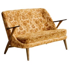 Svante Skogh, Sofa, Holz, Stoff, Schweden, 1950er Jahre